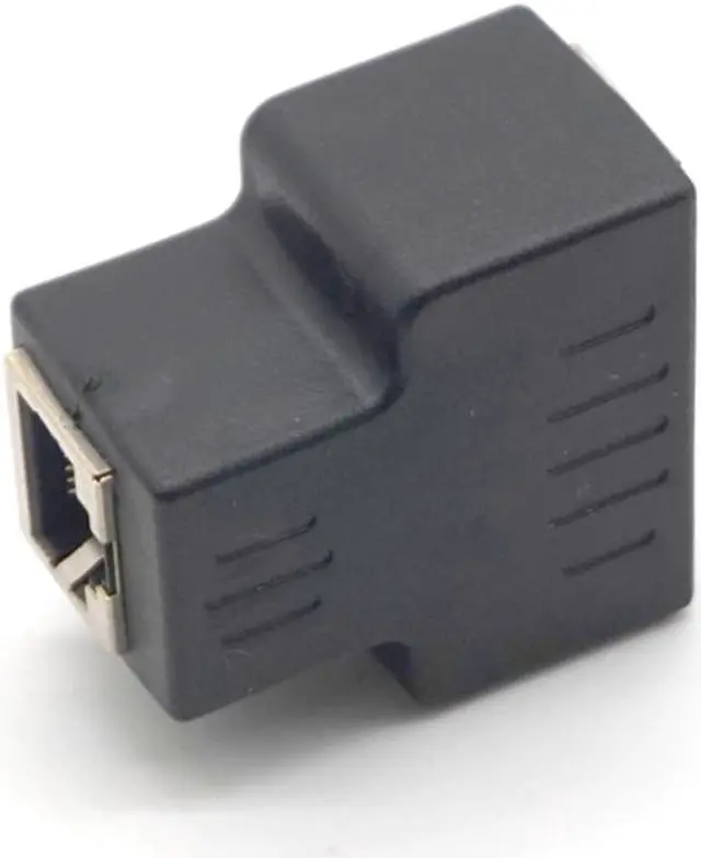Alt view image 7 of 7 - Weastlinks 2PCS 1 To 2 Ways LAN Ethernet Network Cable RJ45 Female Splitter Connector Adapter Splitter Extender Plug Adapter Connector