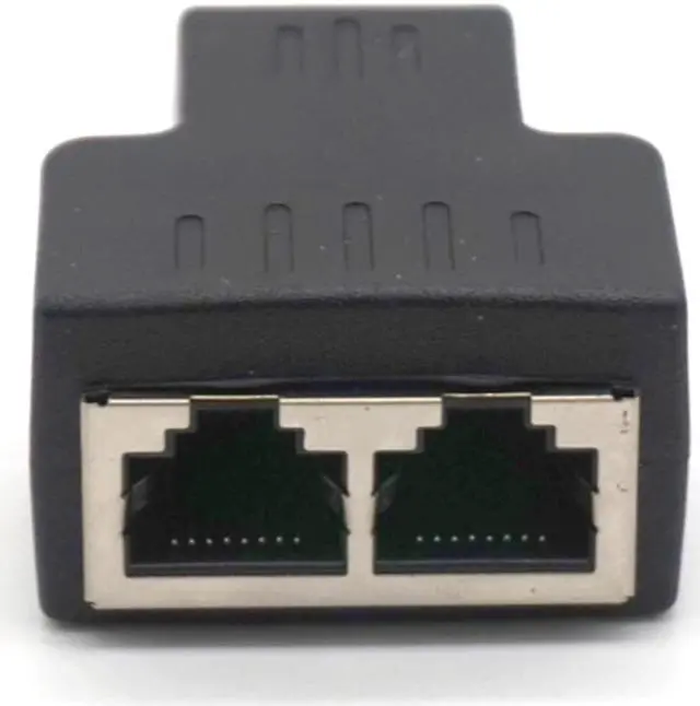 Alt view image 3 of 7 - Weastlinks 2PCS 1 To 2 Ways LAN Ethernet Network Cable RJ45 Female Splitter Connector Adapter Splitter Extender Plug Adapter Connector