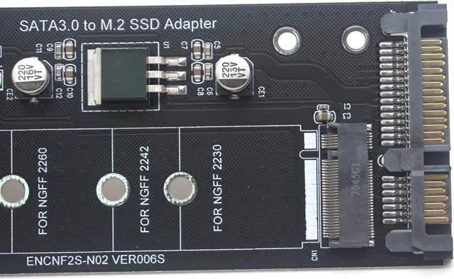 Alt view image 6 of 7 - Weastlinks NGFF M.2 Adapter M2 SATA3 Raiser M.2 to SATA Adapter SSD M2 to SATA Expansion Card B Key Support 30/42/60/80mm