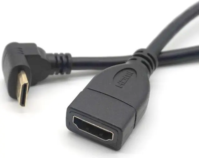 Alt view image 3 of 7 - Weastlinks Right Left Up Down angle 90 Degree Mini HDMI Male to HDMI Female Converter Adapter Cable Converter Adapter HDTV Connector