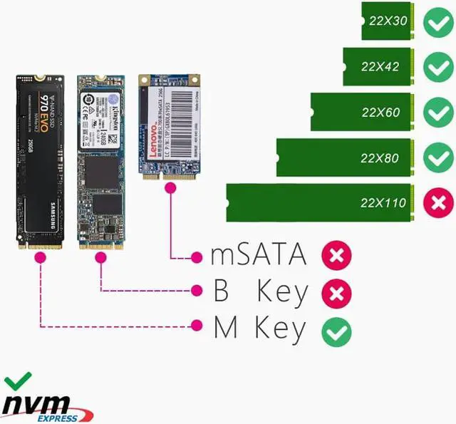 Alt view image 4 of 7 - Weastlinks M key NVME PCI Express M.2 SSD HDD Enclosure USB3.1 Type-c to PCI-e 3.0 4x NGFF 2280 External Mobile Box for Intel 600P 970 EVO