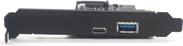 Alt view image 3 of 7 - Weastlinks SuperSpeed USB 3.1 Type C + USB 3.0 PCI-Express Expansion Card Riser 15pin SATA Power Connector PCIE X1 Adapter ASM3142 Chipsets