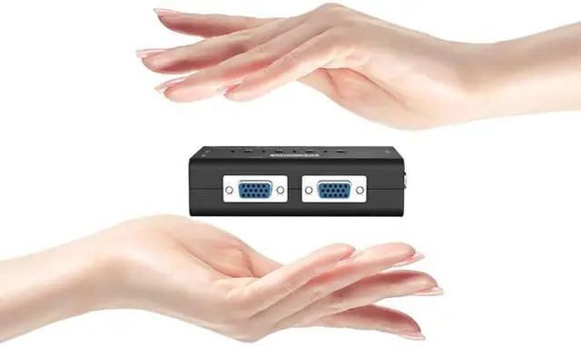 Alt view image 4 of 5 - Weastlinks 2 Port VGA KVM Switch USB Mouse Keyboard Console Manual Button Press Select With Original Cable High Resolution MT-260KL