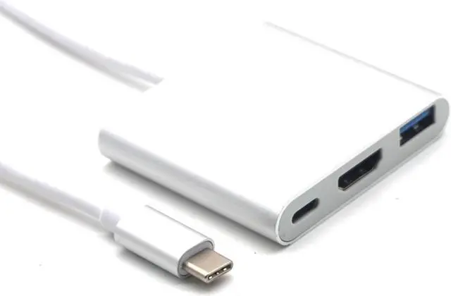 Alt view image 6 of 7 - Weastlinks Type-C To HDMI USB3.0 PD 3 in 1 Cable Converter USB 3.1 Type-C Switch To HDMI 4K Adapter Converter Cable