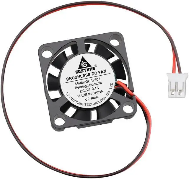 Alt view image 5 of 6 - Weastlinks 2Pcs DC 5V Fan 25MM 25x25x7MM Laptop Ultrathin Brushless Axial Cooling Fan 2507 Fan