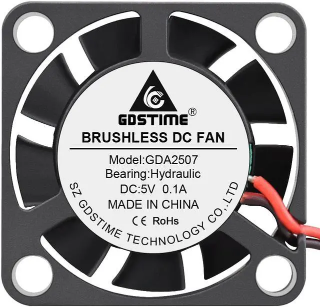 Alt view image 2 of 6 - Weastlinks 2Pcs DC 5V Fan 25MM 25x25x7MM Laptop Ultrathin Brushless Axial Cooling Fan 2507 Fan