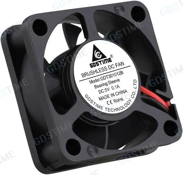 Alt view image 4 of 6 - Weastlinks 2Pcs DC 5V 12V Fan 30MM 3010 30x30x10mm Laptop Ultrathin Brushless Axial Cooling Fan 3010 Fan PH2.0