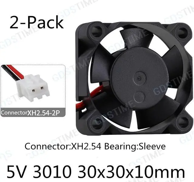 Main image of Weastlinks 2Pcs DC 5V 12V Fan 30MM 3010 30x30x10mm Laptop Ultrathin Brushless Axial Cooling Fan 3010 Fan XH2.54