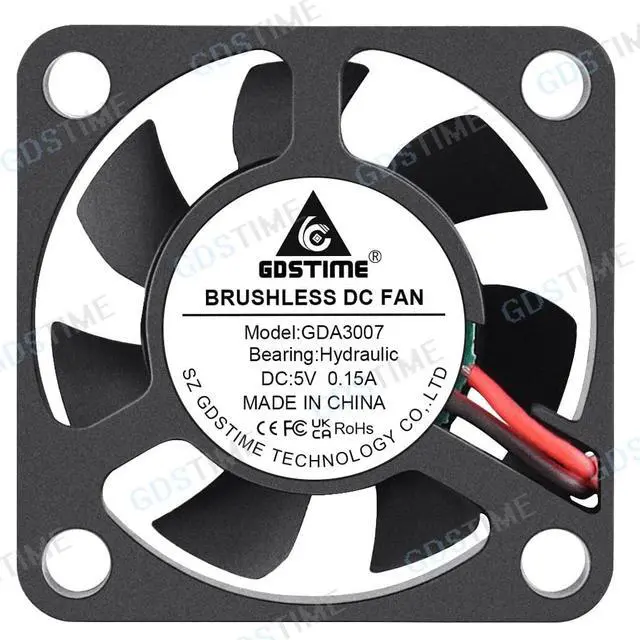 Alt view image 3 of 6 - Weastlinks 2Pcs DC 5V 12V Fan 30MM 3007 30x30x7MM Laptop Ultrathin Brushless Axial Cooling Fan 3007 Fan PH2.0