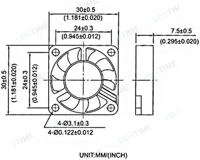 Alt view image 6 of 6 - Weastlinks 2Pcs DC 5V 12V Fan 30MM 3007 30x30x7MM Laptop Ultrathin Brushless Axial Cooling Fan 3007 Fan PH2.0
