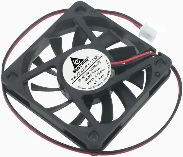 Alt view image 2 of 5 - 2PCS DC 5V 12V 24V USB Fan 6cm 60mm 6010 60x60x10mm Ultrathin Brushless Axial Cooling Fan 6010 Fan XH2.54 USB Fan Grill Net