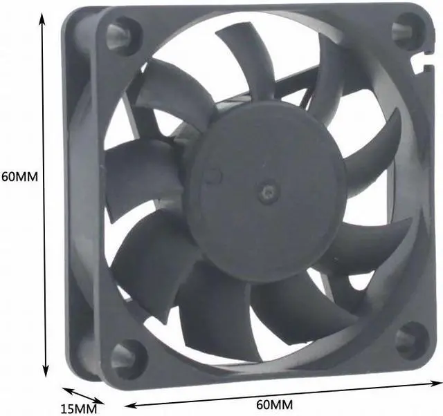 Alt view image 4 of 5 - Weastlinks 2PCS DC 5V 12V 24V USB Fan 6cm 60mm 6015 60x60x15mm Ultrathin Brushless Axial Cooling Fan 6015 Fan XH2.54 2Pin USB Fan Grill Net