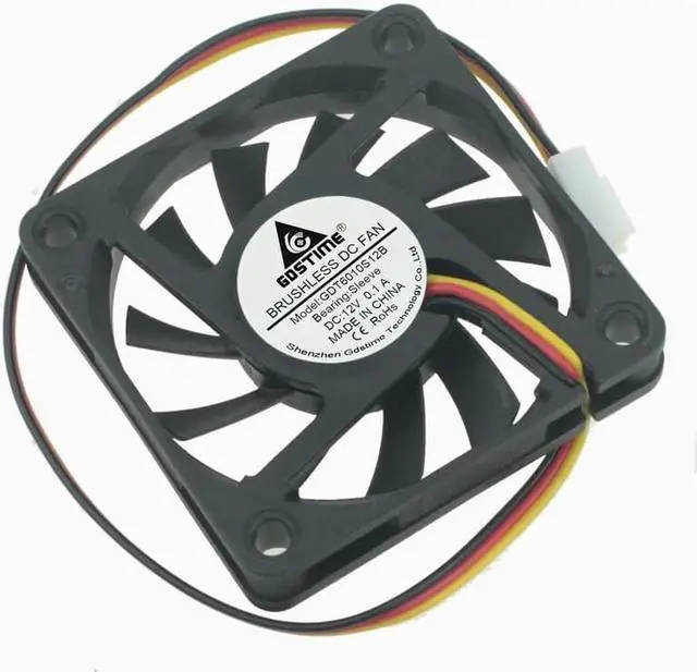 Alt view image 2 of 5 - Weastlinks 2PCS DC 5V 12V USB Fan 6cm 60mm 6010 60x60x10mm Ultrathin Brushless Axial Cooling Fan 6010 Fan 2510 3Pin USB Fan Grill Net