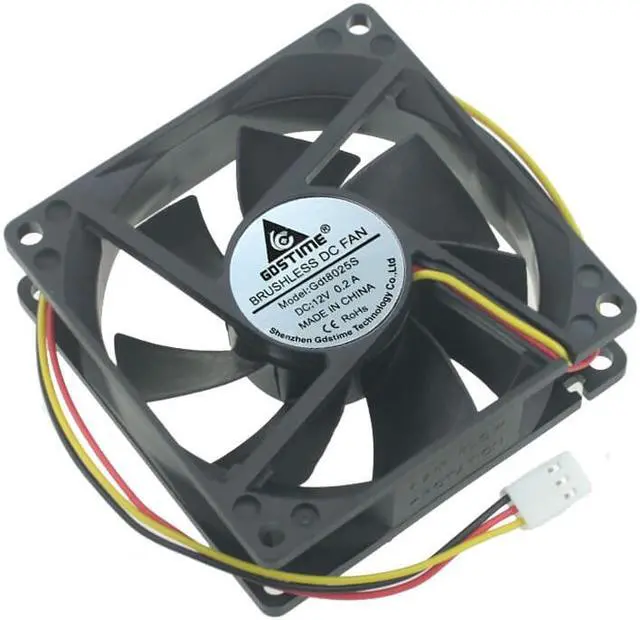 Alt view image 2 of 5 - Weastlinks 2PCS DC 12V Fan 8cm 80mm 8025 80x80x25mm Ultrathin Brushless Axial Cooling Fan 8025 Fan 3Pin 4Pin USB Fan Grill Net