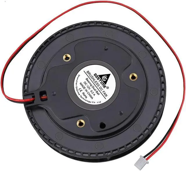 Alt view image 2 of 5 - Weastlinks DC 12V Centrifugal Fan 10cm 100mm 10025 100x100x25mm Dual Ball Bearing Centrifugal Fan Car Air Purifier Cooling Fan 10025 Fan