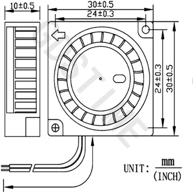 Alt view image 4 of 4 - Weastlinks 2Pcs 3010 DC 5V 12V 24V  Blower Fan 30x30x10mm Miniature Ultra-Thin Blower 3D Printer Fan 30MM Cooler Cooling Fan Blower Fan