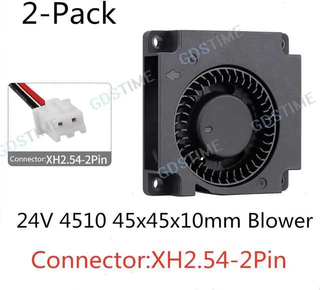 Main image of Weastlinks 2PCS 4510 DC Blower Fan 5V 12V 24V 45x45x10mm Miniature Ultra-Thin Brushless Blower Fan Turbofan 45MM Cooler Cooling Fan Blower Fan