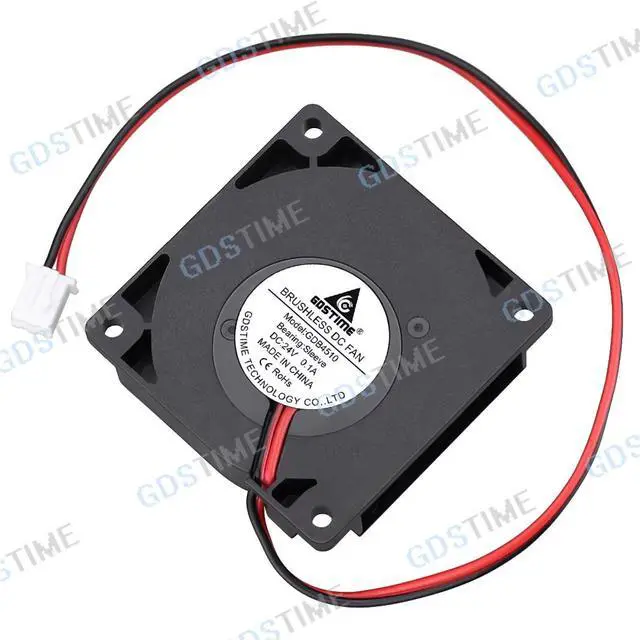 Alt view image 2 of 4 - Weastlinks 2PCS 4510 DC Blower Fan 5V 12V 24V 45x45x10mm Miniature Ultra-Thin Brushless Blower Fan Turbofan 45MM Cooler Cooling Fan Blower Fan