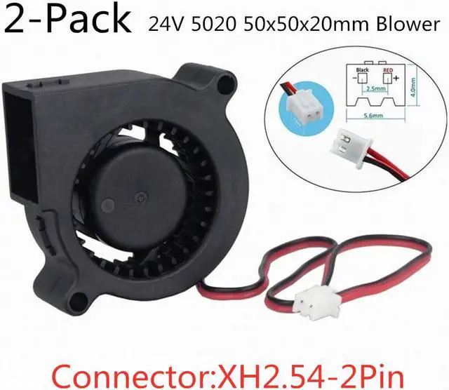 Main image of Weastlinks 2PCS 5020 DC Blower Fan 5V 12V 24V 50x50x20mm Brushless Blower Fan Projector  Accessories Turbo Fan 50MM Cooling Blower Fan