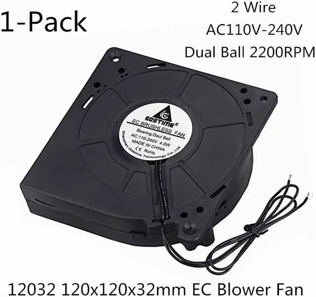 Main image of Weastlinks 1Pcs EC Axial Fan 120mm PC Dual Ball Brushless EC Blower Fan Cooler AC 110V 120V 220V 230V 240V Computer Case EC Blower Fan