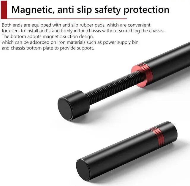 Alt view image 4 of 7 - Weastlinks VC-16 Graphics Card Support Bracket Magnetic Protection Graphics Card Bracket Telescopic Anti Slip for ATX / M-ATX / ITX