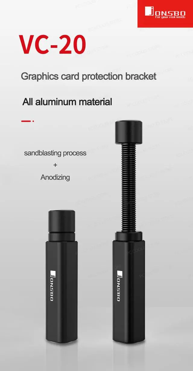 Alt view image 3 of 7 - Weastlinks VC-20 Telescopic Graphics Card Holder Aluminum Alloy Stand GPU Support ITX MATX PC Case Video Cards Bracket