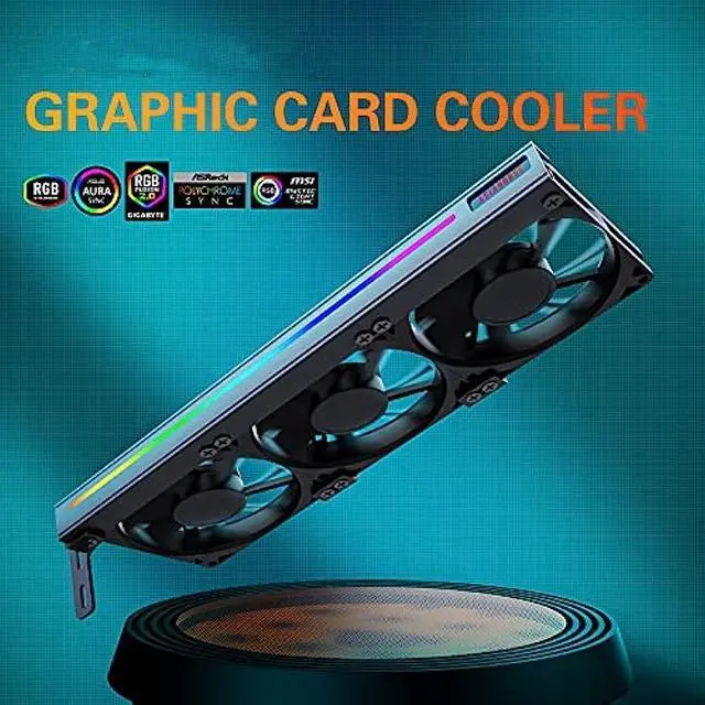 Alt view image 2 of 7 - Weastlinks Graphic Card Cooler 3 x 90mm Fan with Led Frame,Support ASUS Aura SYNC/MSI Mystic Sync/ASROCK Aura RGB/GIGABYTE RGB Fusion (5V 3 Pin Addressable headers)