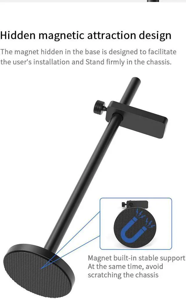 Alt view image 6 of 7 - Weastlinks VC-1 Aluminum Alloy Graphics Video Stand GPU Support Jack Desktop PC Case Bracket Cooling Kit Video Cards Holder