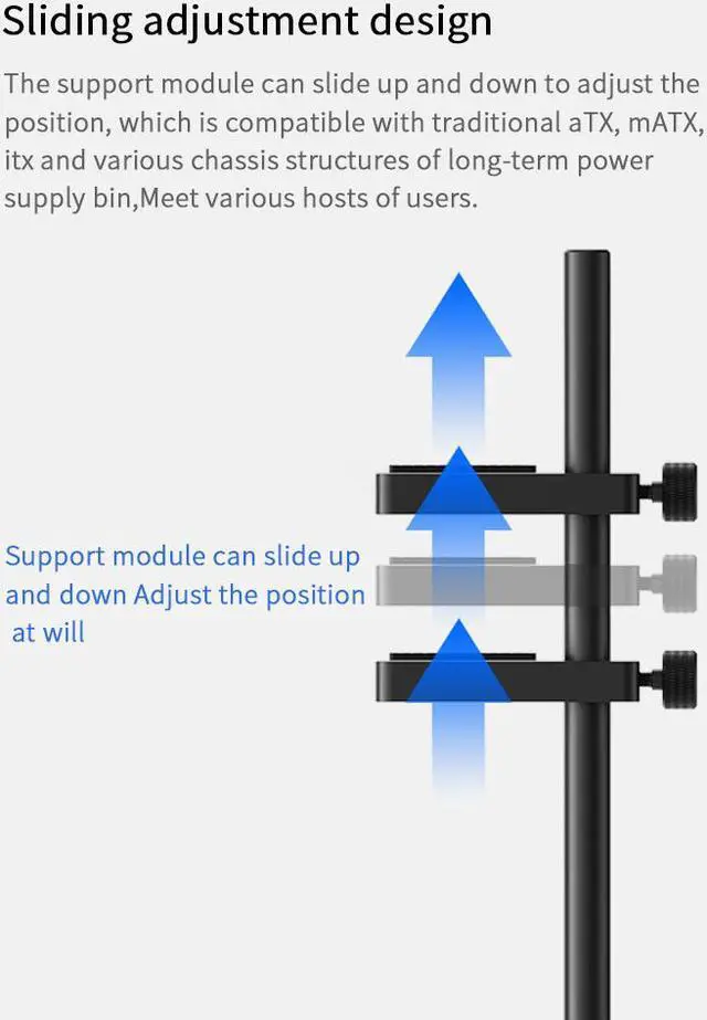 Alt view image 5 of 7 - Weastlinks VC-1 Aluminum Alloy Graphics Video Stand GPU Support Jack Desktop PC Case Bracket Cooling Kit Video Cards Holder