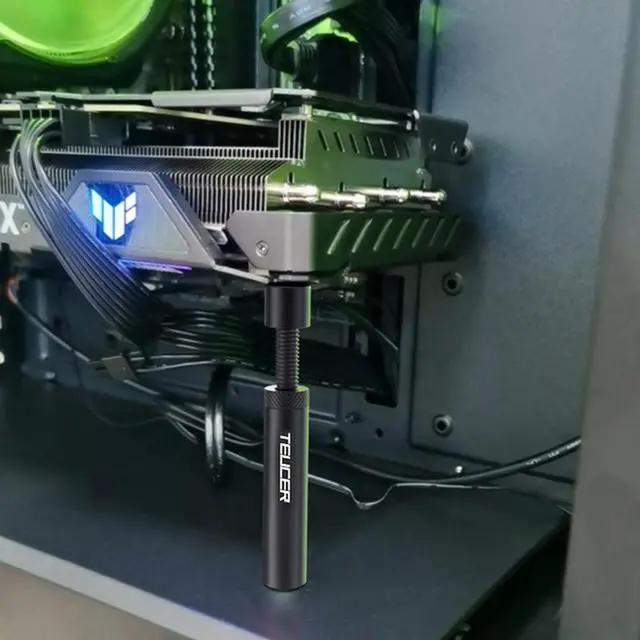 Alt view image 6 of 7 - Weastlinks VC-15 Graphics Card GPU Brace Support Aluminum Alloy Telescopic Rotating Video Card Holder Stand Bracket Jack Desktop PC