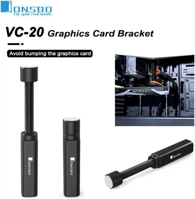 Alt view image 2 of 7 - Weastlinks VC-20 Telescopic Graphics Card Holder Aluminum Alloy Stand GPU Support ITX MATX PC Case Video Cards Bracket