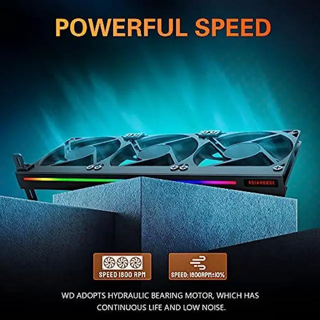 Alt view image 5 of 7 - Weastlinks Graphic Card Cooler 3 x 90mm Fan with Led Frame,Support ASUS Aura SYNC/MSI Mystic Sync/ASROCK Aura RGB/GIGABYTE RGB Fusion (5V 3 Pin Addressable headers)