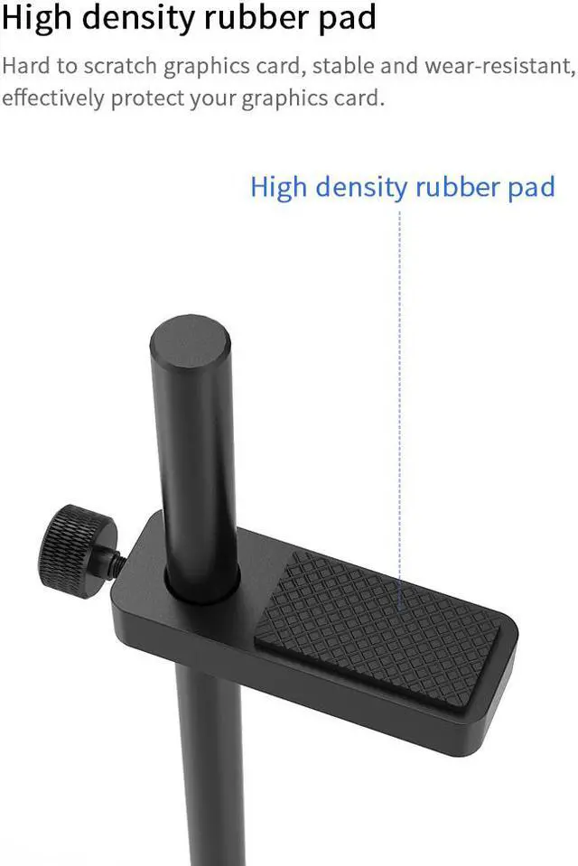 Alt view image 4 of 7 - Weastlinks VC-1 Aluminum Alloy Graphics Video Stand GPU Support Jack Desktop PC Case Bracket Cooling Kit Video Cards Holder
