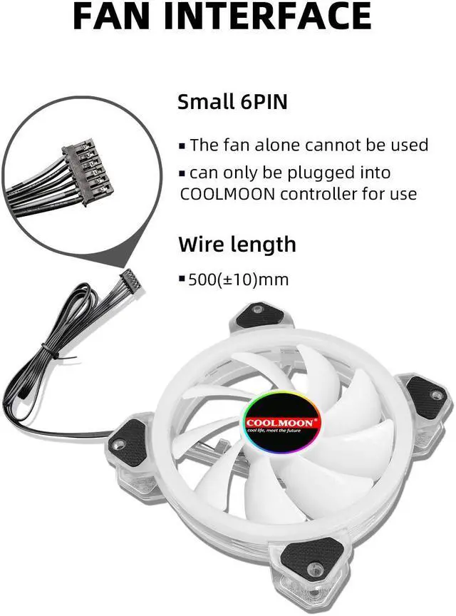 Alt view image 4 of 7 - Weastlinks 120mm PC Computer Case Fan Cooling Cooler Adjustable RGB Led 12V Mute Ventilador DC ARGB 12cm Fans Adjust Speed Aura Sync