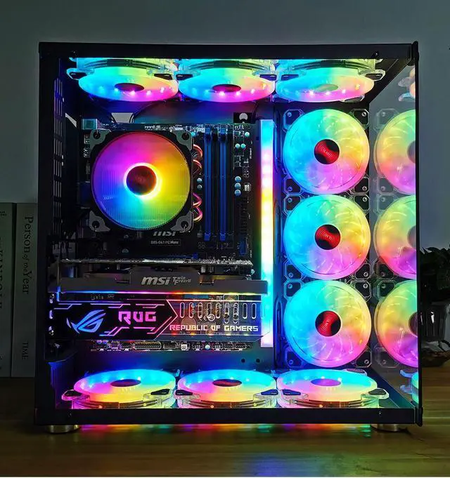 Alt view image 7 of 7 - Weastlinks 120mm PC Computer Case Fan Cooling Cooler Adjustable RGB Led 12V Mute Ventilador DC ARGB 12cm Fans Adjust Speed Aura Sync