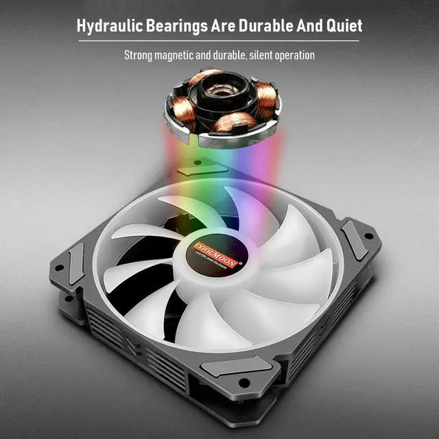 Alt view image 5 of 7 - Weastlinks CPU Cooler Fan ARGB 120mm 4 Pin Radiator Quiet PWM Temperature Control 5V for PC Computer Case Cooling Fan System 12cm