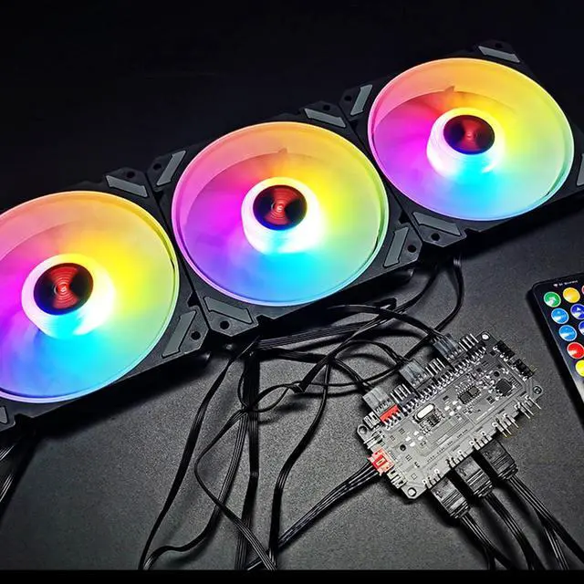 Alt view image 7 of 7 - Weastlinks CPU Cooler Fan ARGB 120mm 4 Pin Radiator Quiet PWM Temperature Control 5V for PC Computer Case Cooling Fan System 12cm
