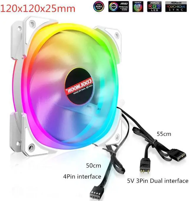 Main image of Weastlinks 4Pin PWM 5V 3Pin ARGB Computer Heatsink Cooler Radiator 12cm Cooling Fan for Chassis PC Case Water Cooling Accessories