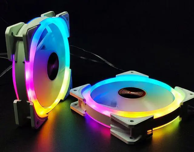 Alt view image 6 of 7 - Weastlinks 4Pin PWM 5V 3Pin ARGB Computer Heatsink Cooler Radiator 12cm Cooling Fan for Chassis PC Case Water Cooling Accessories