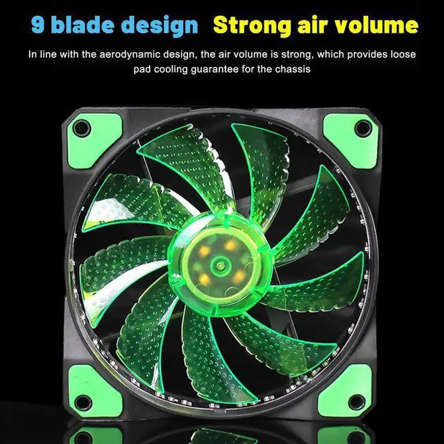 Alt view image 6 of 7 - Weastlinks RGB PC Case Fans Computer Case Cooling Fan 12V DC 15 Lights Streamer Chassis Fan 12CM RGB LED PWM Light Heat Dissipation Fan