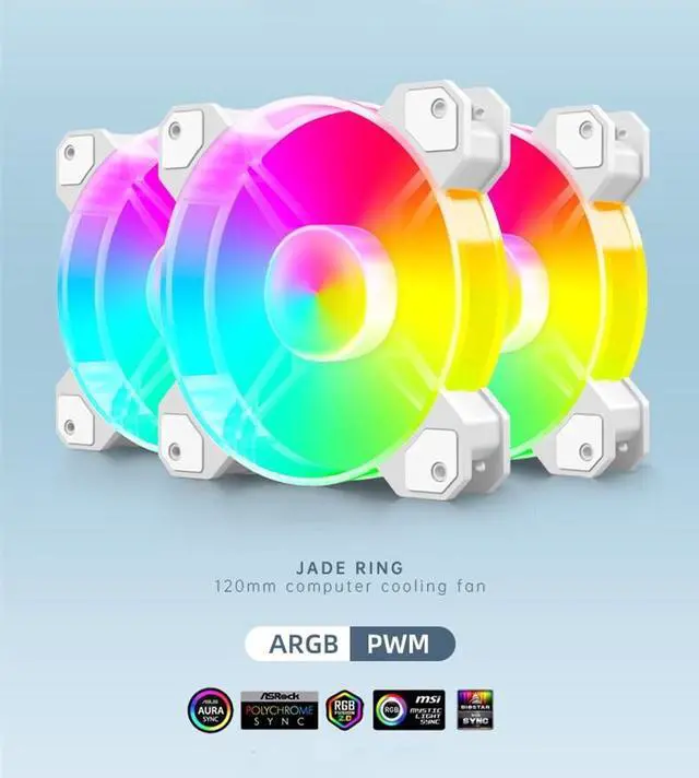 Main image of Weastlinks 12cm 4Pin PWM PC Case Cooler Fan for Computer Chassis 5V 3Pin ARGB Lighting Radiator 120mm Cooling Heatsink Fan