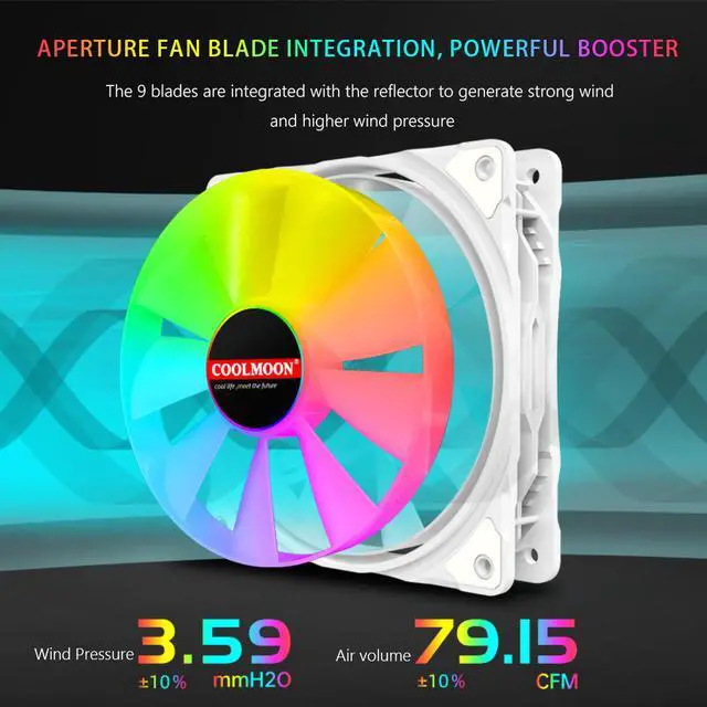 Alt view image 6 of 7 - Weastlinks 12cm Cooling Fan 5V 3Pin ARGB Mute CPU Cooler PC Case Fan 120mm Cooling 4Pin PWM Ventilador Aura Sync with ARGB Controller