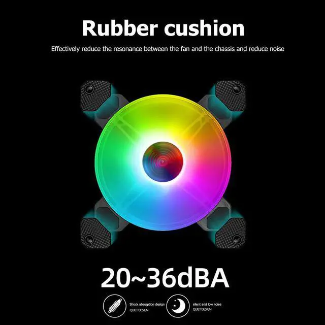 Alt view image 6 of 7 - Weastlinks 12cm 4Pin PWM PC Case Cooler Fan for Computer Chassis 5V 3Pin ARGB Lighting Radiator 120mm Cooling Heatsink Fan