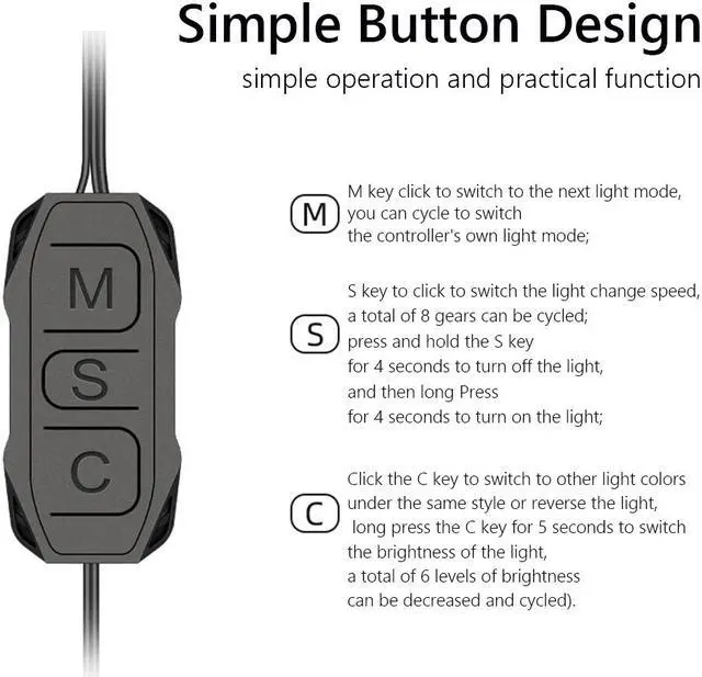 Alt view image 3 of 7 - Weastlinks 5V ARGB Chassis Light Strip Small 4Pin PC Case LED Light Bar SATA 3PIN Desktop Computer RGB Lamp Decoration