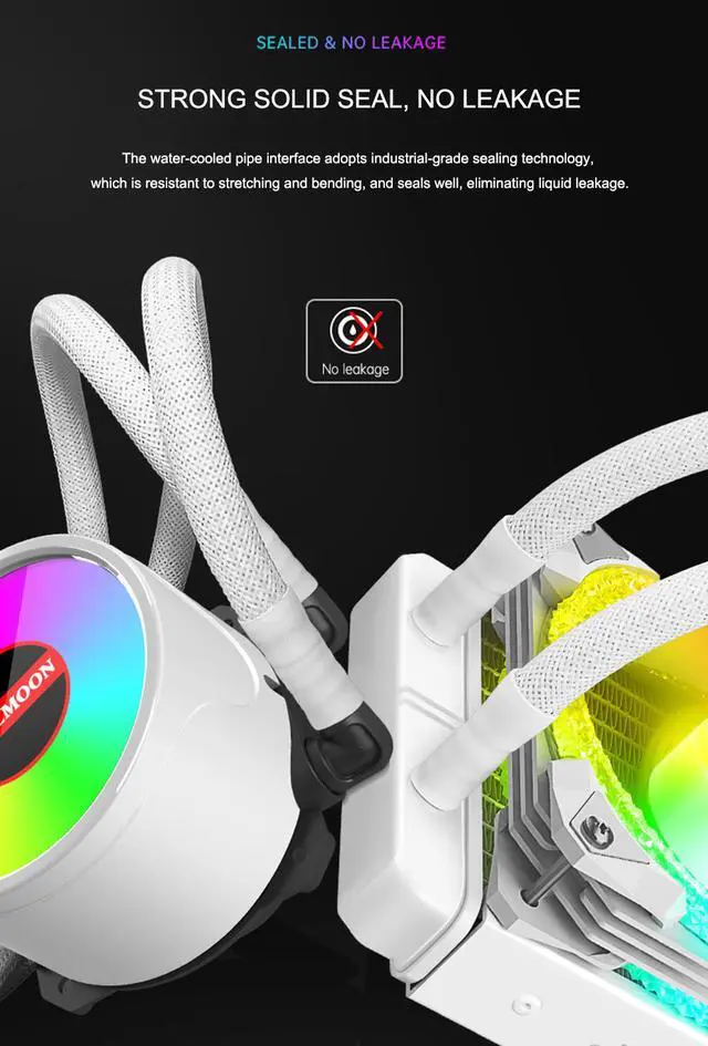 Alt view image 2 of 7 - Weastlinks 5V 3Pin ARGB Water Cooling for LGA1700/115X/2011/AM4 240mm Diamond Style AIO CPU Cooler Liquid Ventilador PWM Radiator
