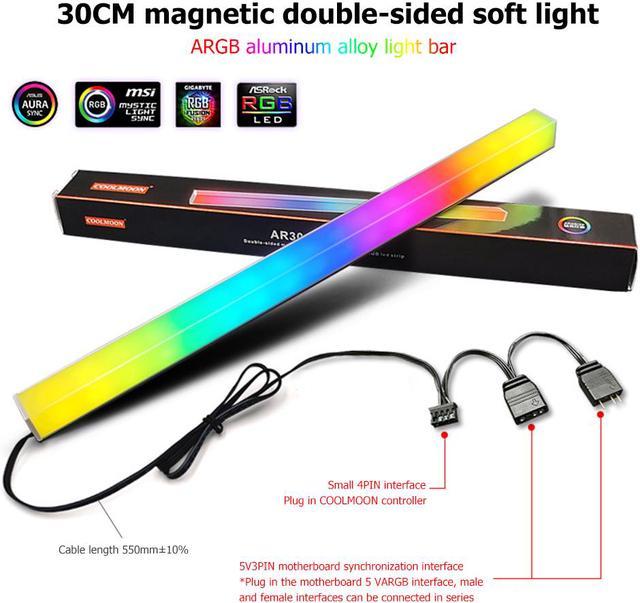 Weastlinks ARGB Diamond LED Strip Magnetic Computer Light Bar 5V/3PIN Small  4Pin Colorful Light-Strip for PC Computer Case Chassis 