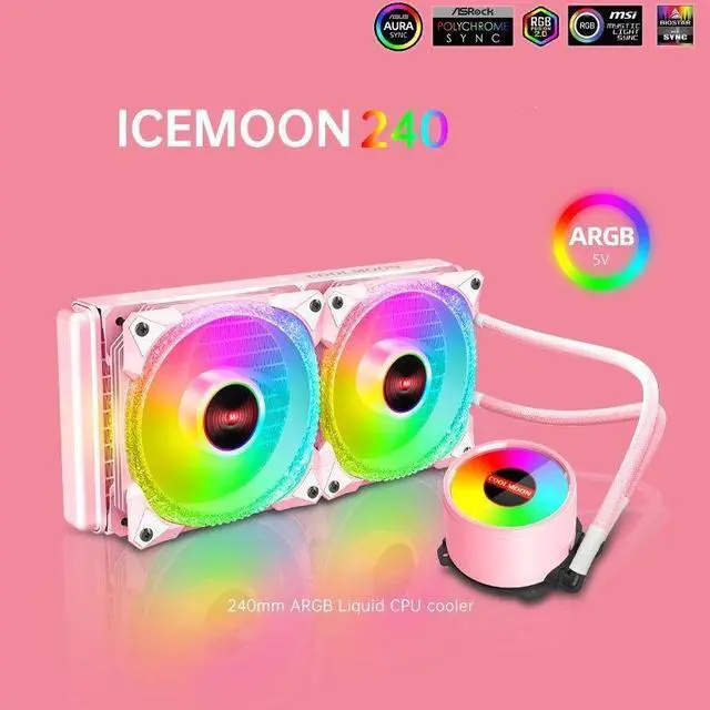 Main image of Weastlinks 5V 3Pin ARGB Water Cooling for LGA1700/115X/2011/AM4 240mm Diamond Style AIO CPU Cooler Liquid Ventilador PWM Radiator