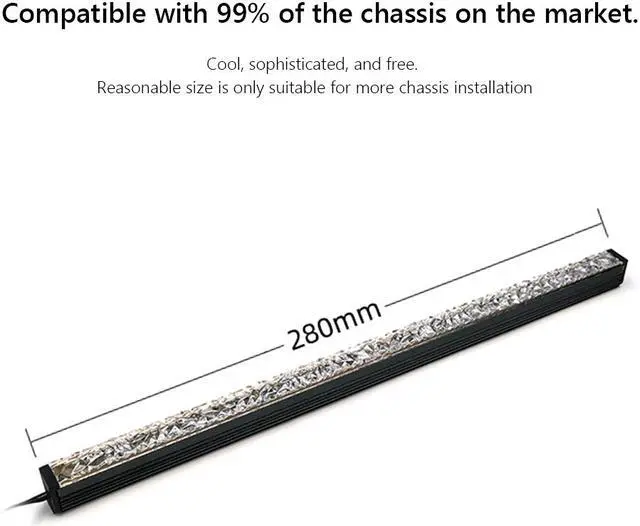 Alt view image 5 of 7 - Weastlinks ARGB Diamond LED Strip Magnetic Computer Light Bar 5V/3PIN Small 4Pin Colorful Light-Strip for PC Computer Case Chassis