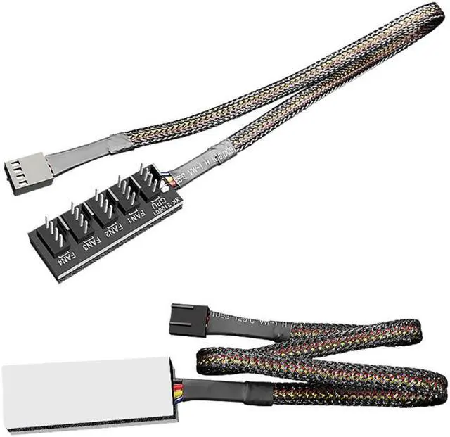 Alt view image 3 of 7 - Weastlinks 33cm 1 to 5 4-pins Molex TX4 PWM Fan CPU Hub Computer PC Case Chasis Cooler Power Extension Cable Splitter