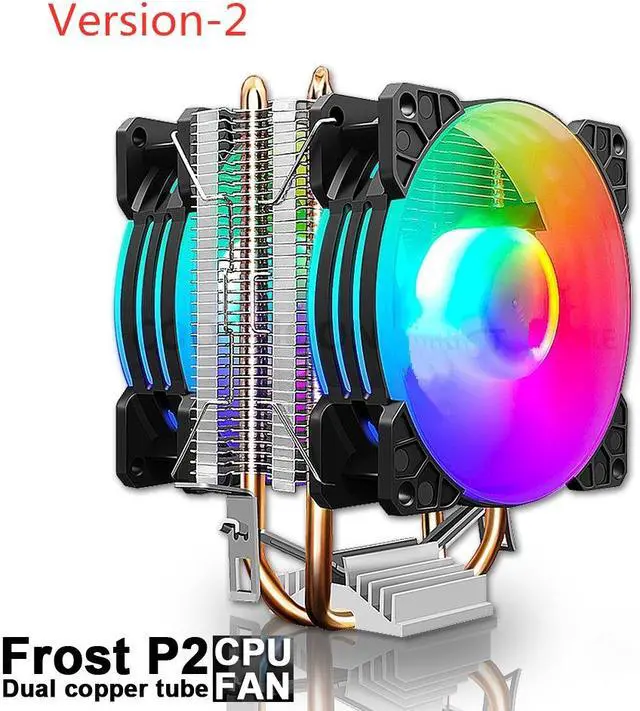 Main image of Weastlinks CPU radiator dual copper tube 9cm vertical mute AMD115X desktop computer heat pipe cooling CPU fan P2/P22